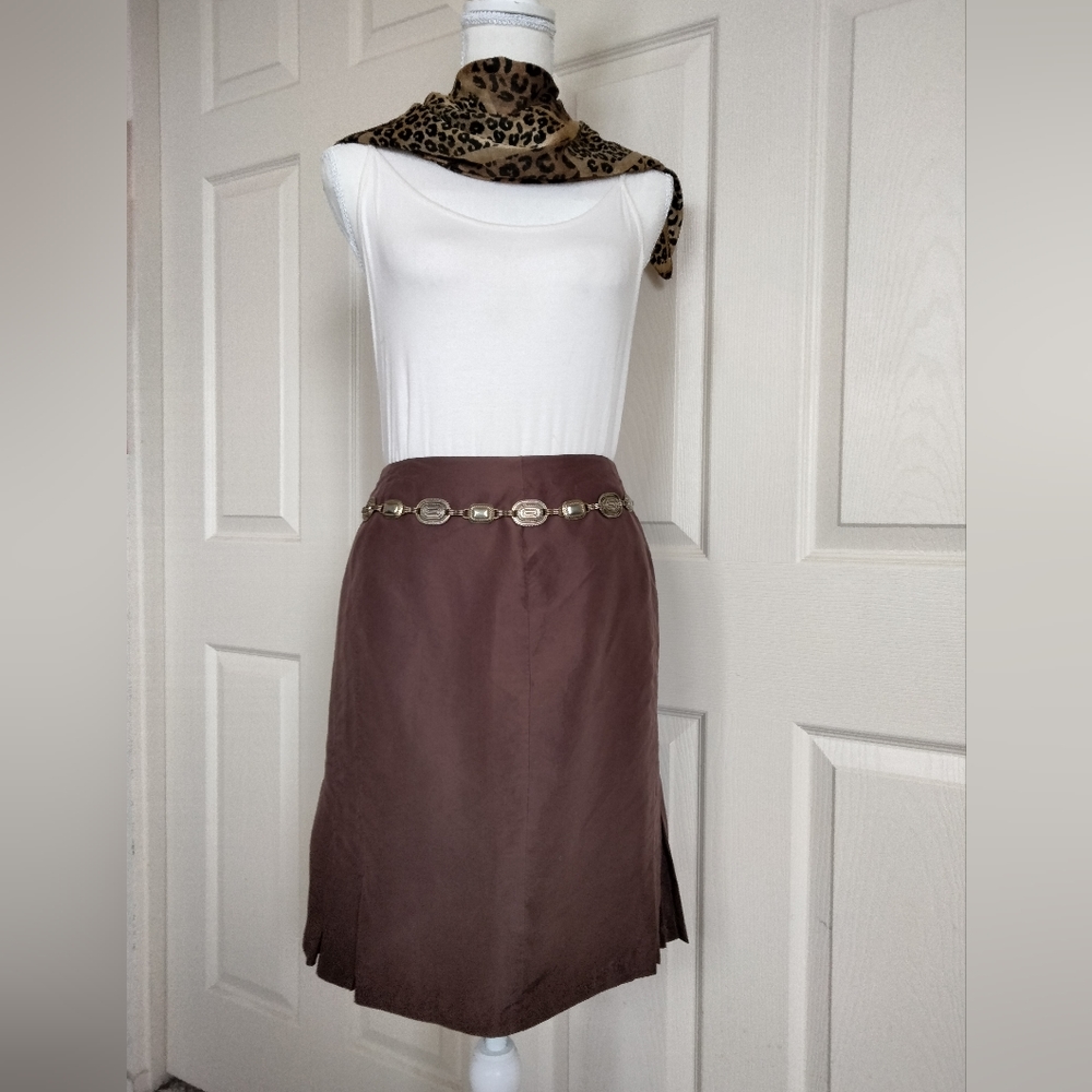 Sunny Leigh silk pleated skirt